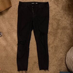 Old Navy Black Skinny Jeans with Distressed Details